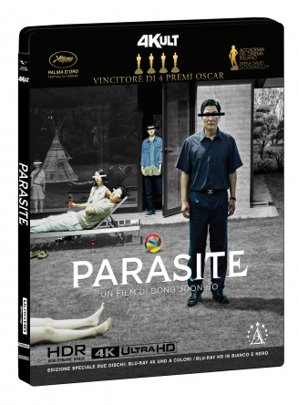 Locandina italiana DVD e BLU RAY Parasite 